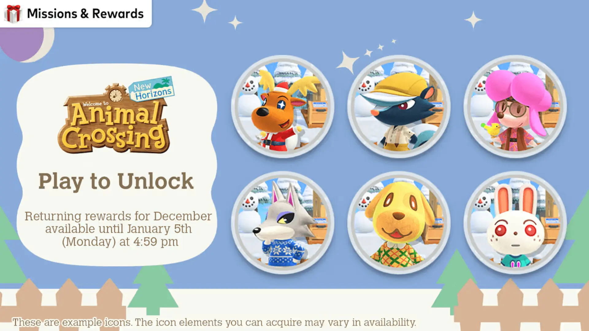 Animal Crossing: New Horizons Limited-Time Icons image