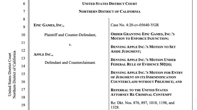 Apple Found in Willful Violation of Court Order