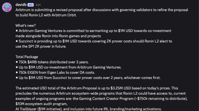 Arbitrum Proposes to Develop Ronin L2 image