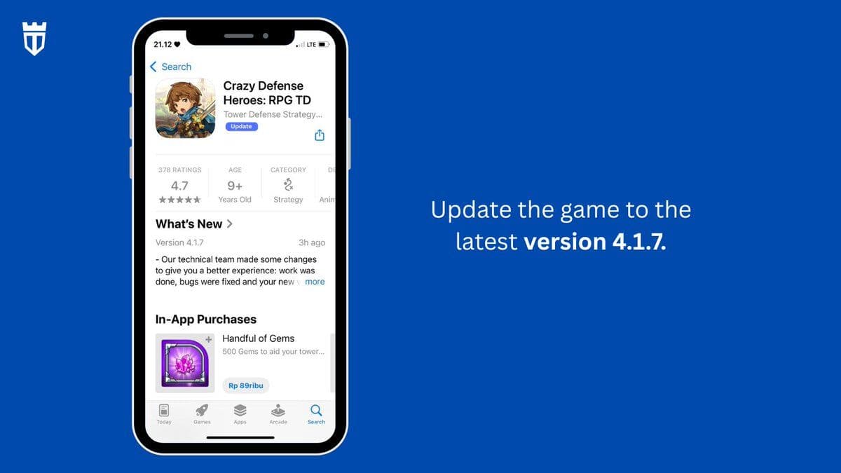 Crazy Defense Heroes Adds TOWER Token for IAPs