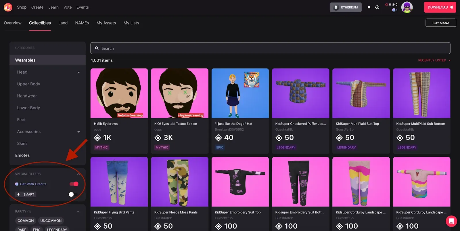 Decentraland Introduces Marketplace Credits