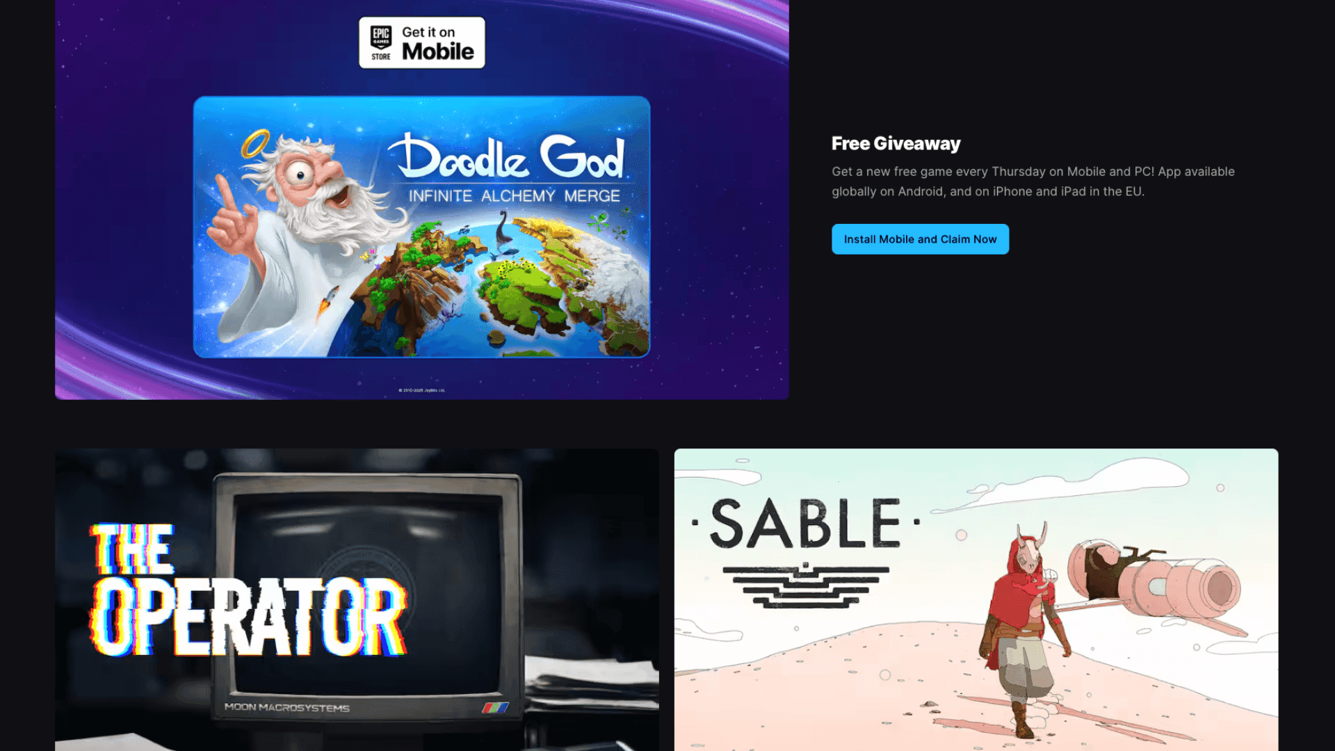 Epic Games Store 3 New Free Games