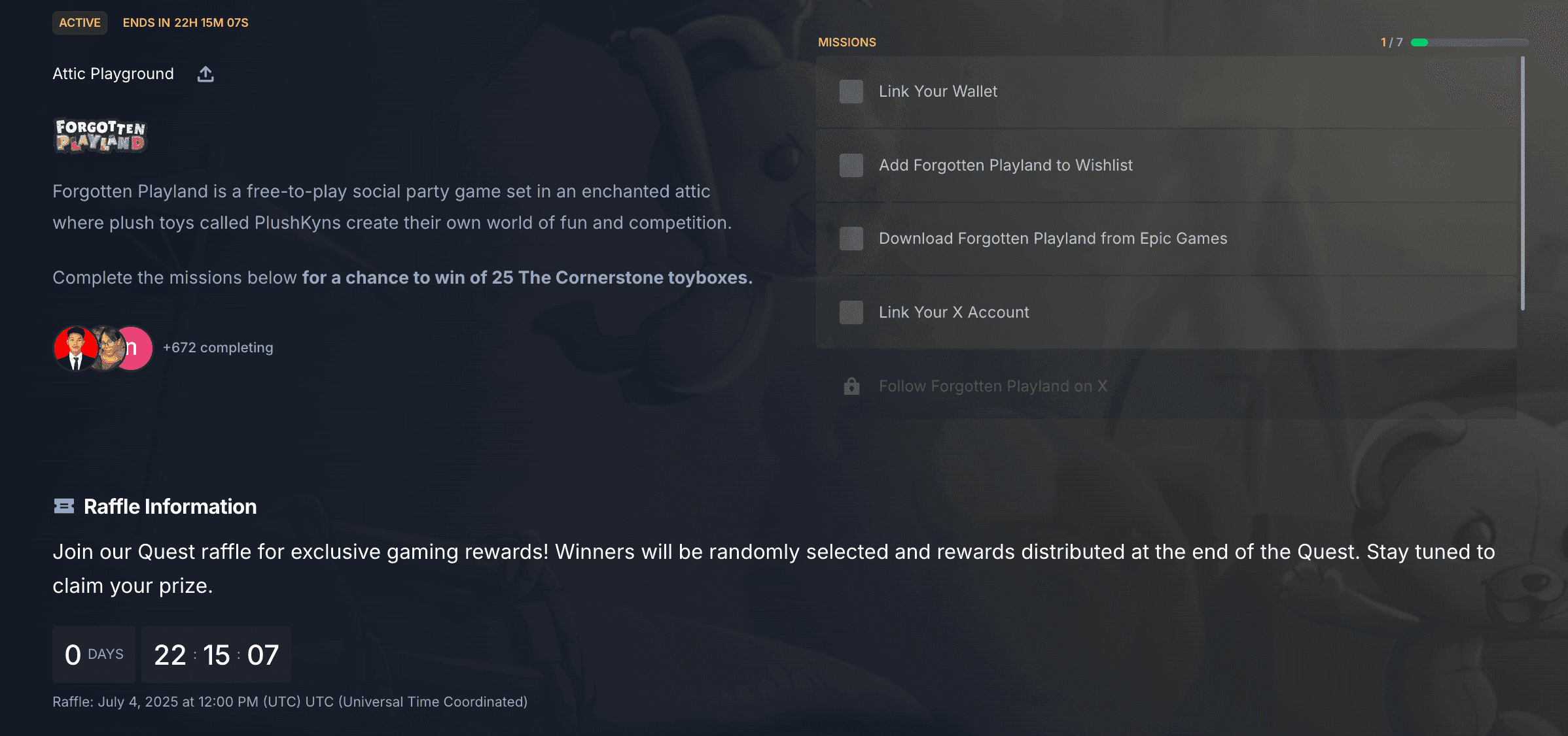 Explore Our GAM3S Quests This Week