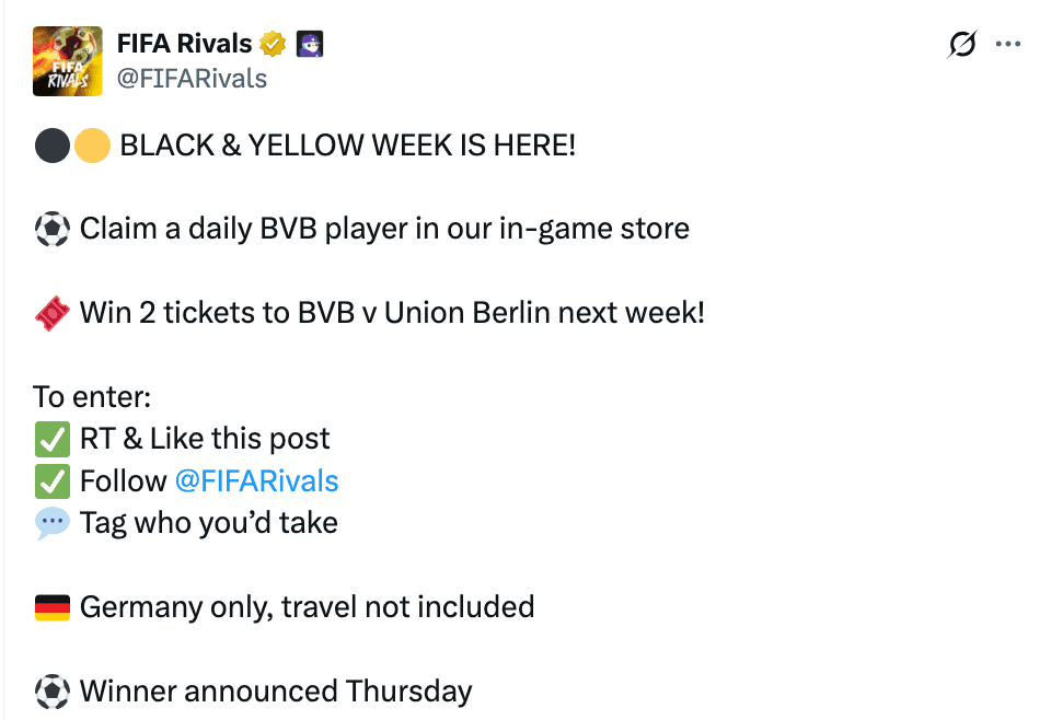 FIFA Rivals Partners with Borussia Dortmund