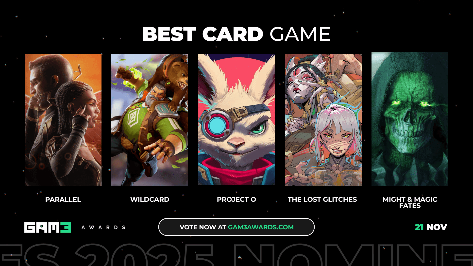 GAM3 Awards 2025 Best Card Nominees