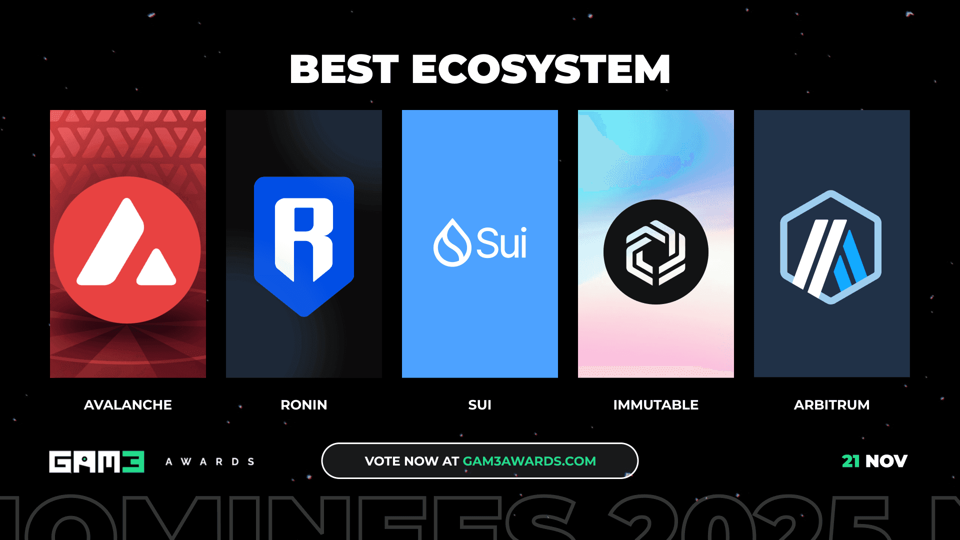 GAM3 Awards 2025 Best Ecosystem Nominees