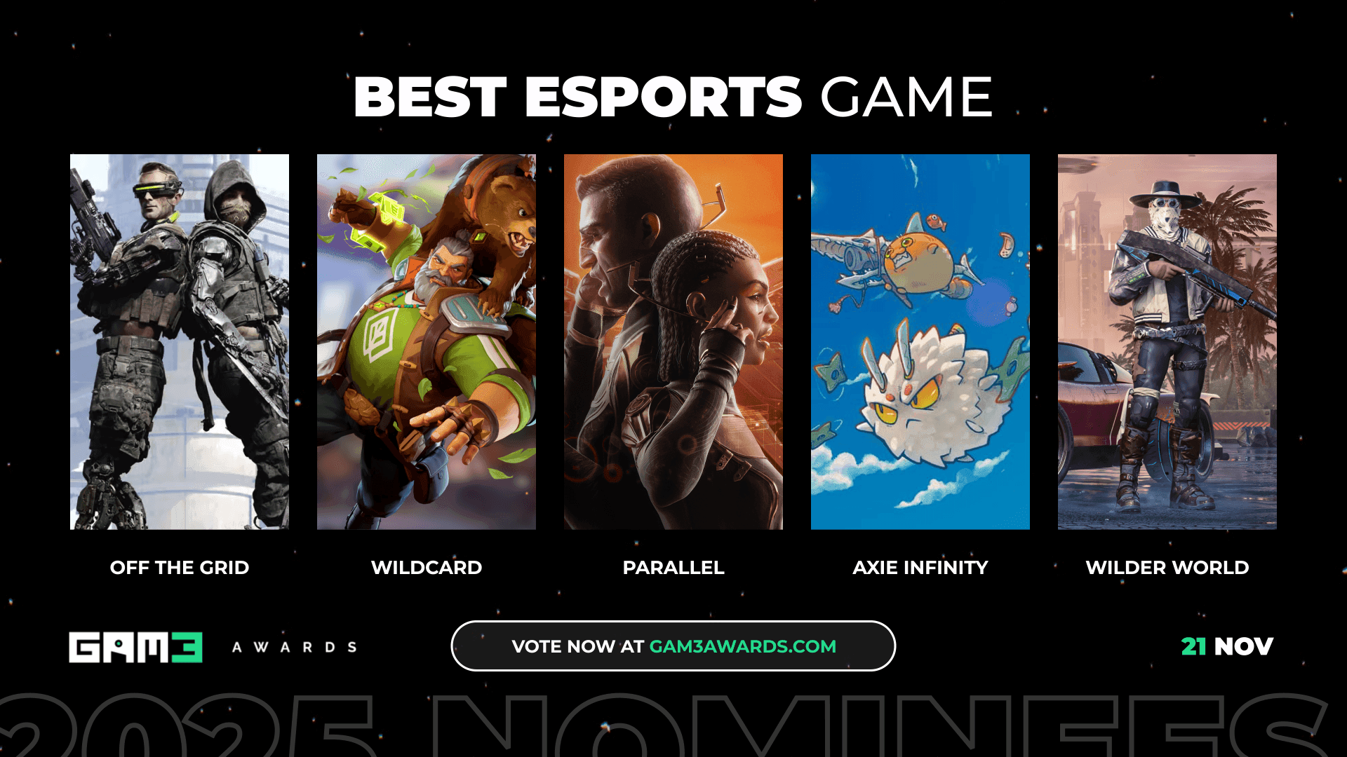 GAM3 Awards 2025 Best Esports Nominees