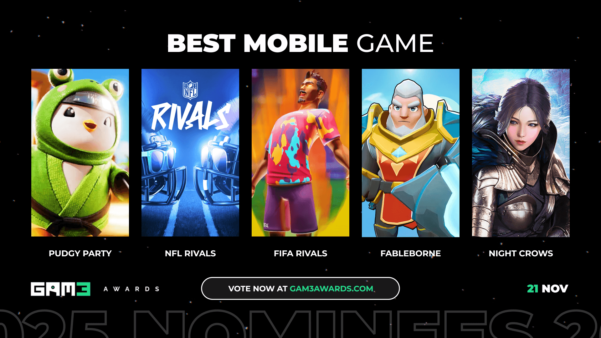 GAM3 Awards 2025 Best Mobile Nominees image