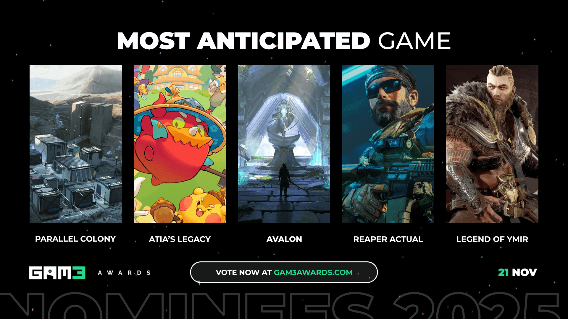 GAM3 Awards 2025 Most Anticipated Nominees image