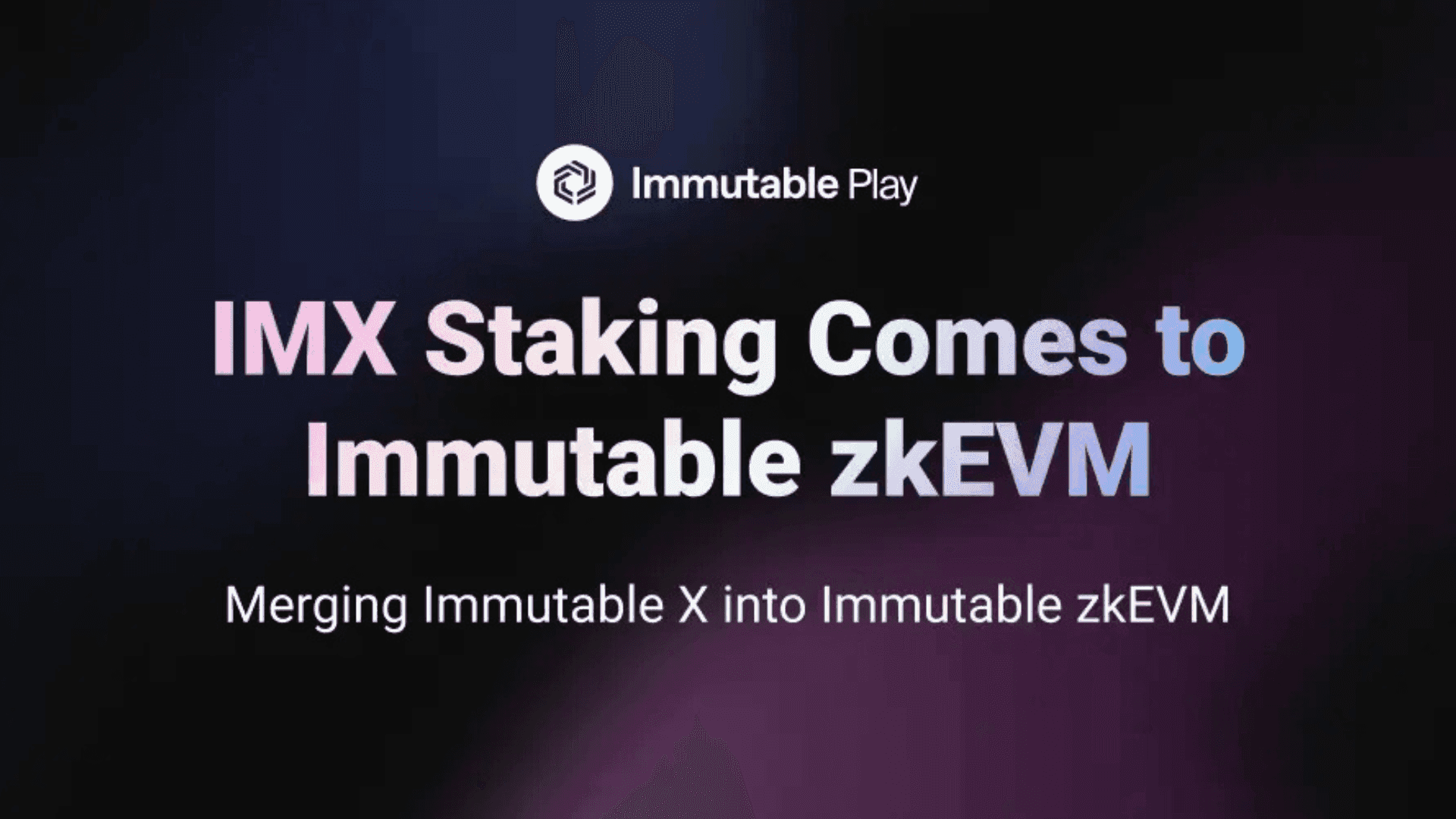IMX Staking Moves to Immutable zkEVM