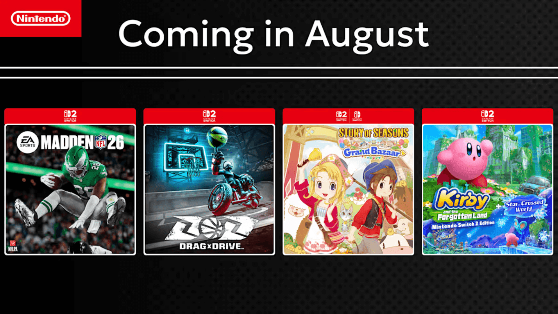 Nintendo Switch 2 Games for August 2025