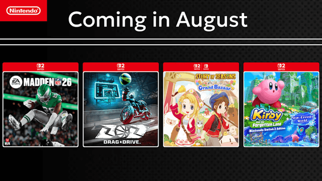 Nintendo Switch 2 Games for August 2025