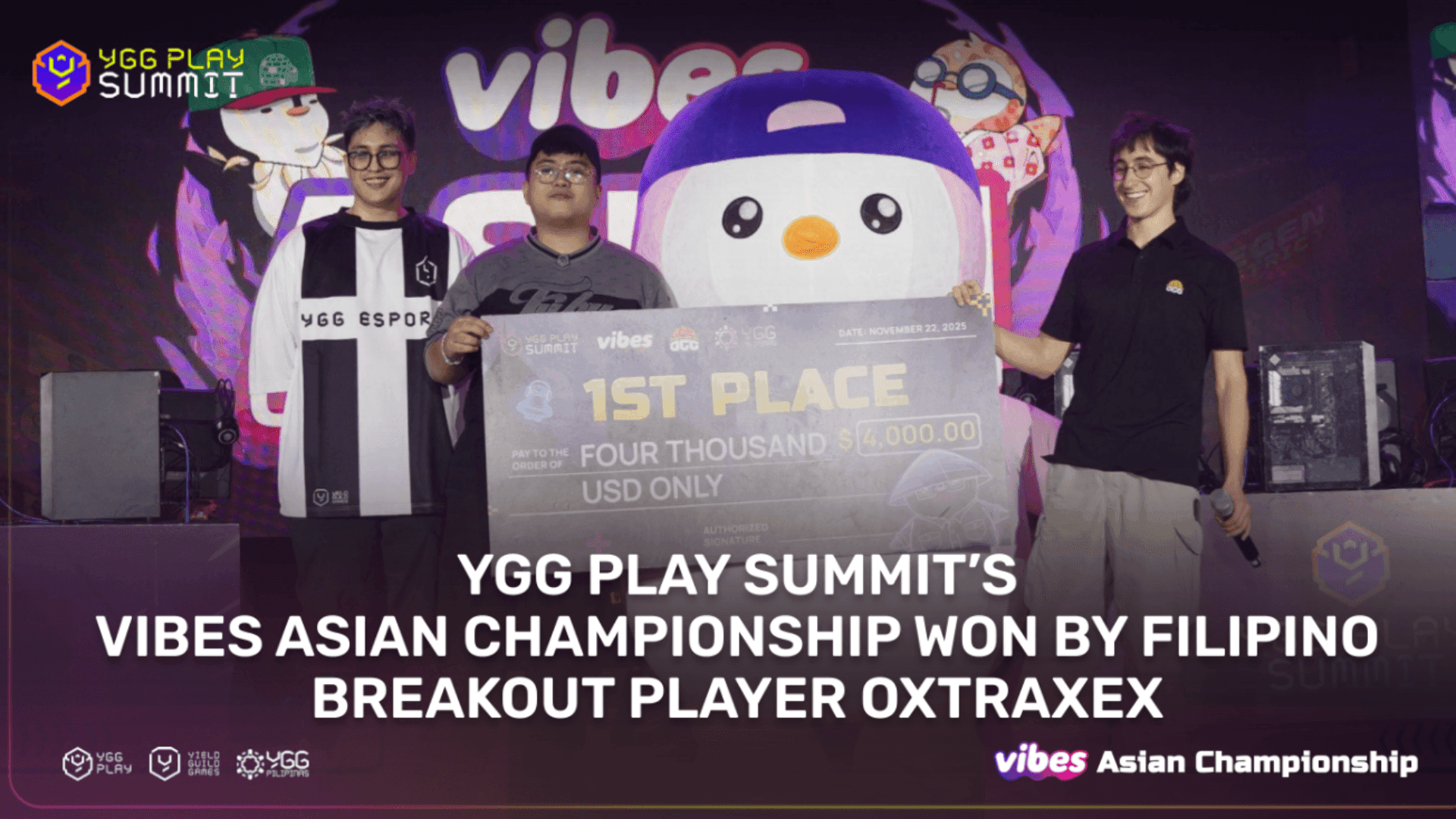 Oxtraxex Wins Vibes Asian Championship