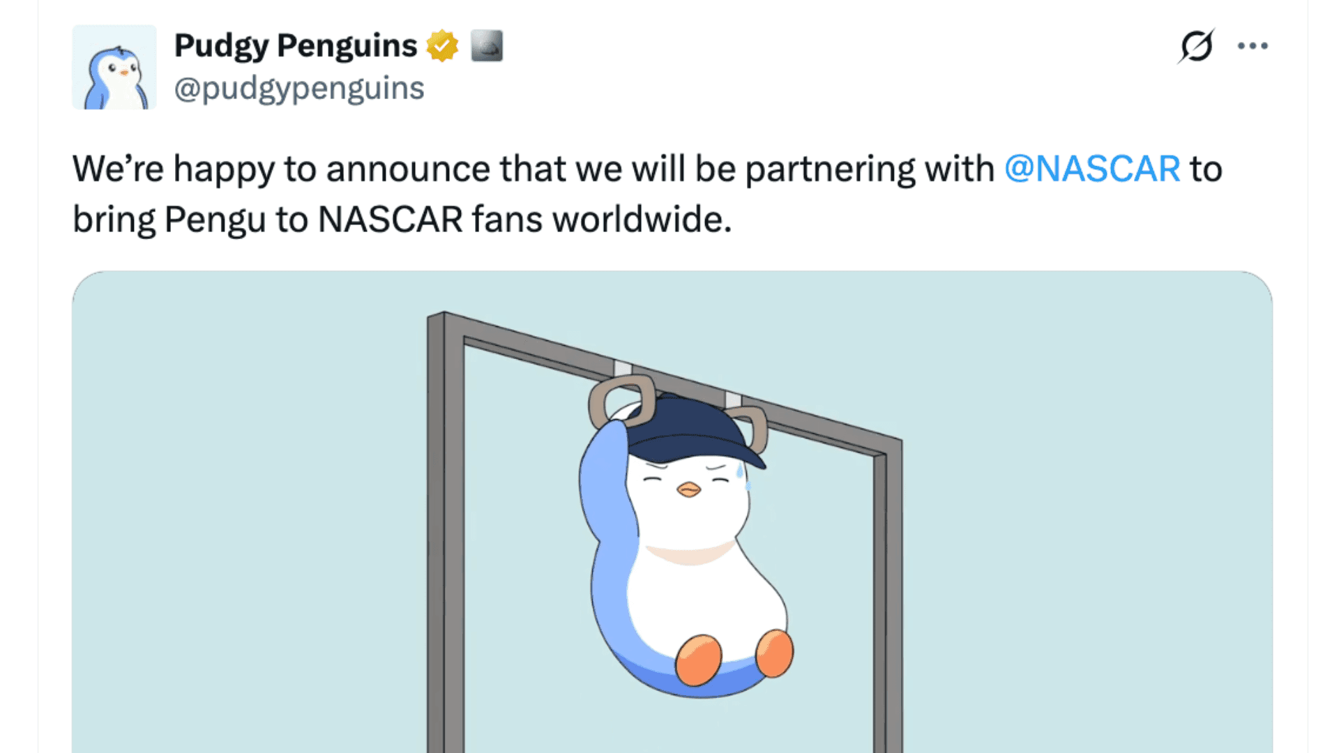 Pudgy Penguins Partners with NASCAR