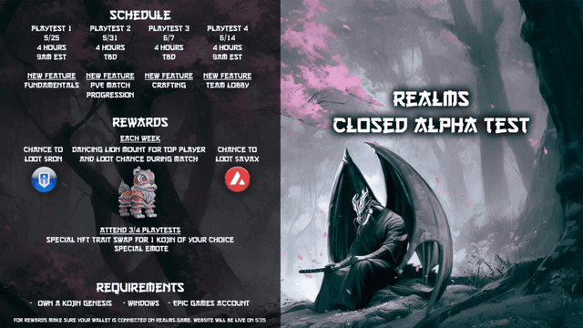 Realms Closed Alpha Test Offers Big Rewards