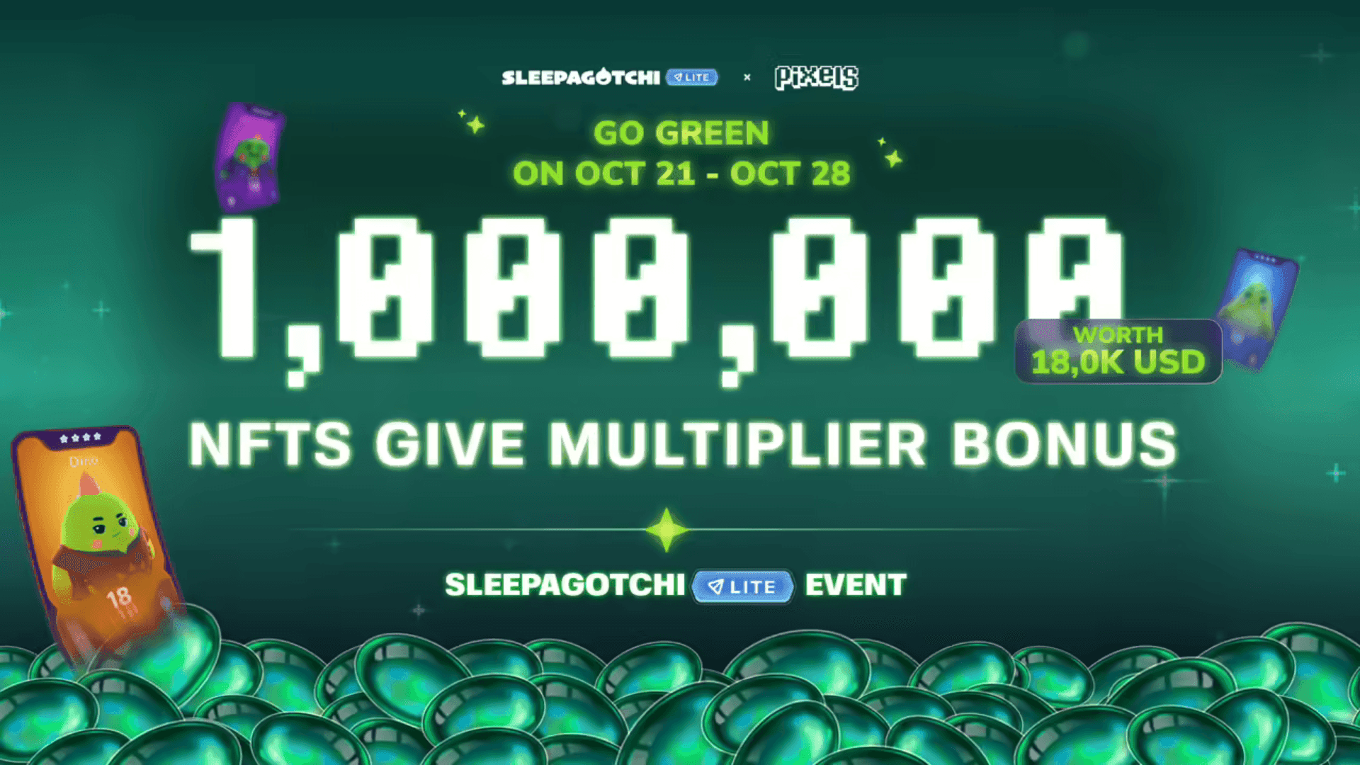 Sleepagotchi Event Offers 1 Million $PIXEL in Prizes