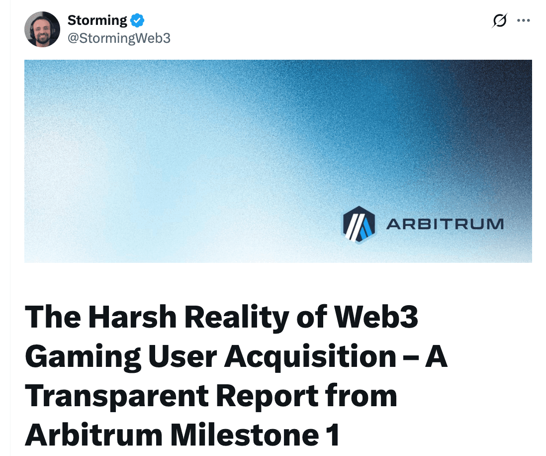 State of User Acquisition in Web3 Gaming