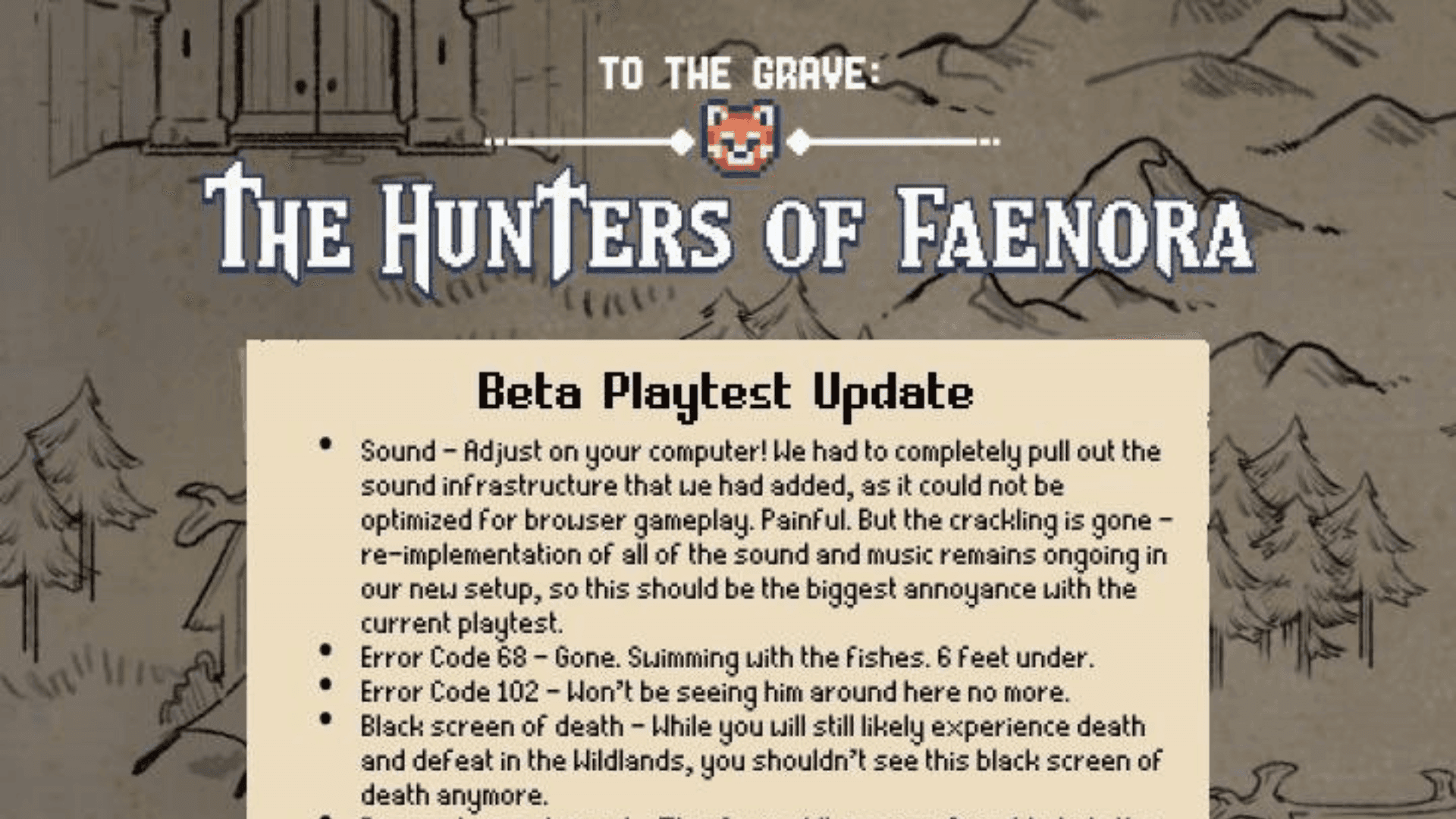 The Hunters of Faenora Beta Updates