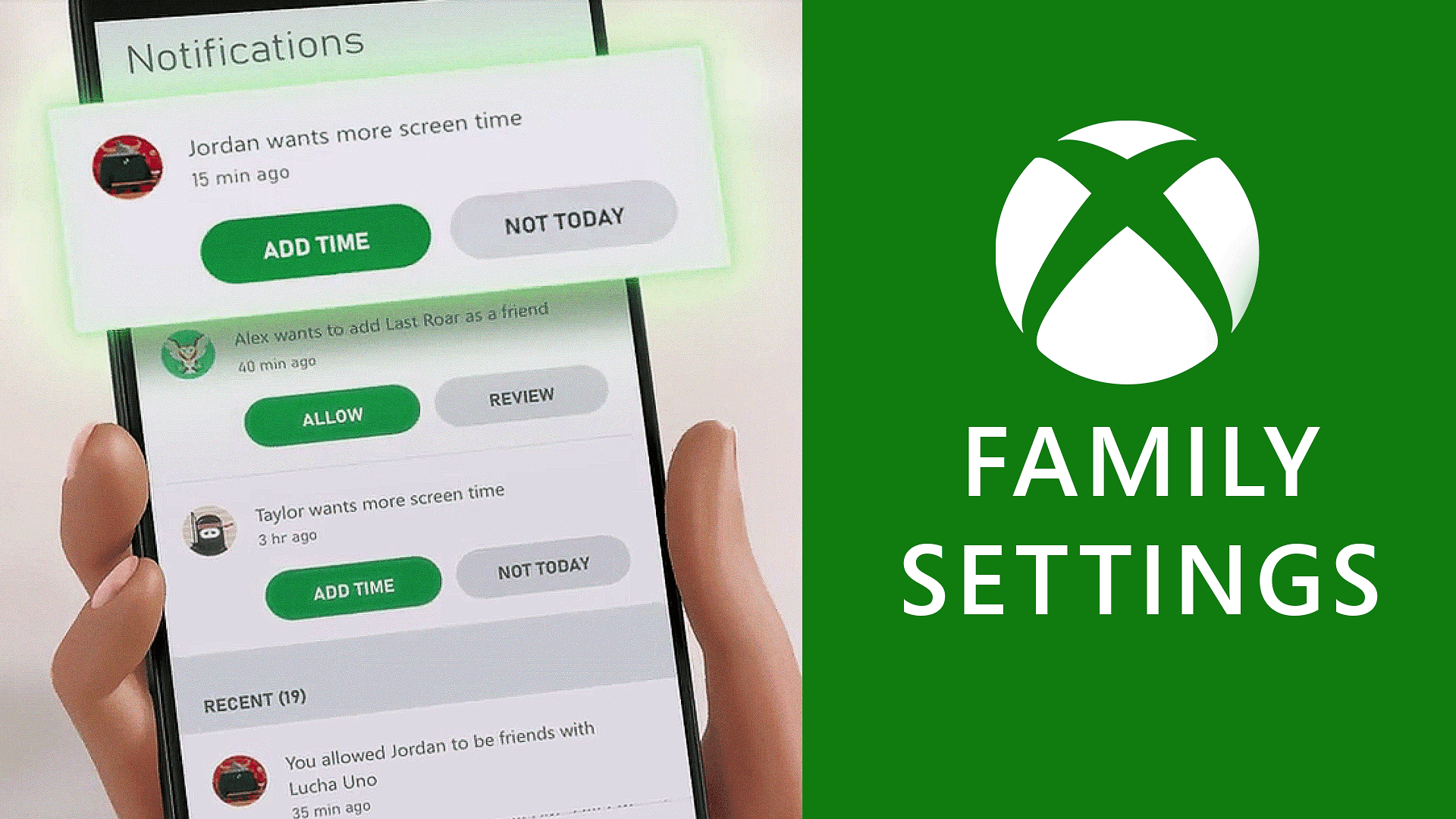 Xbox Child Account and Family Setting Info