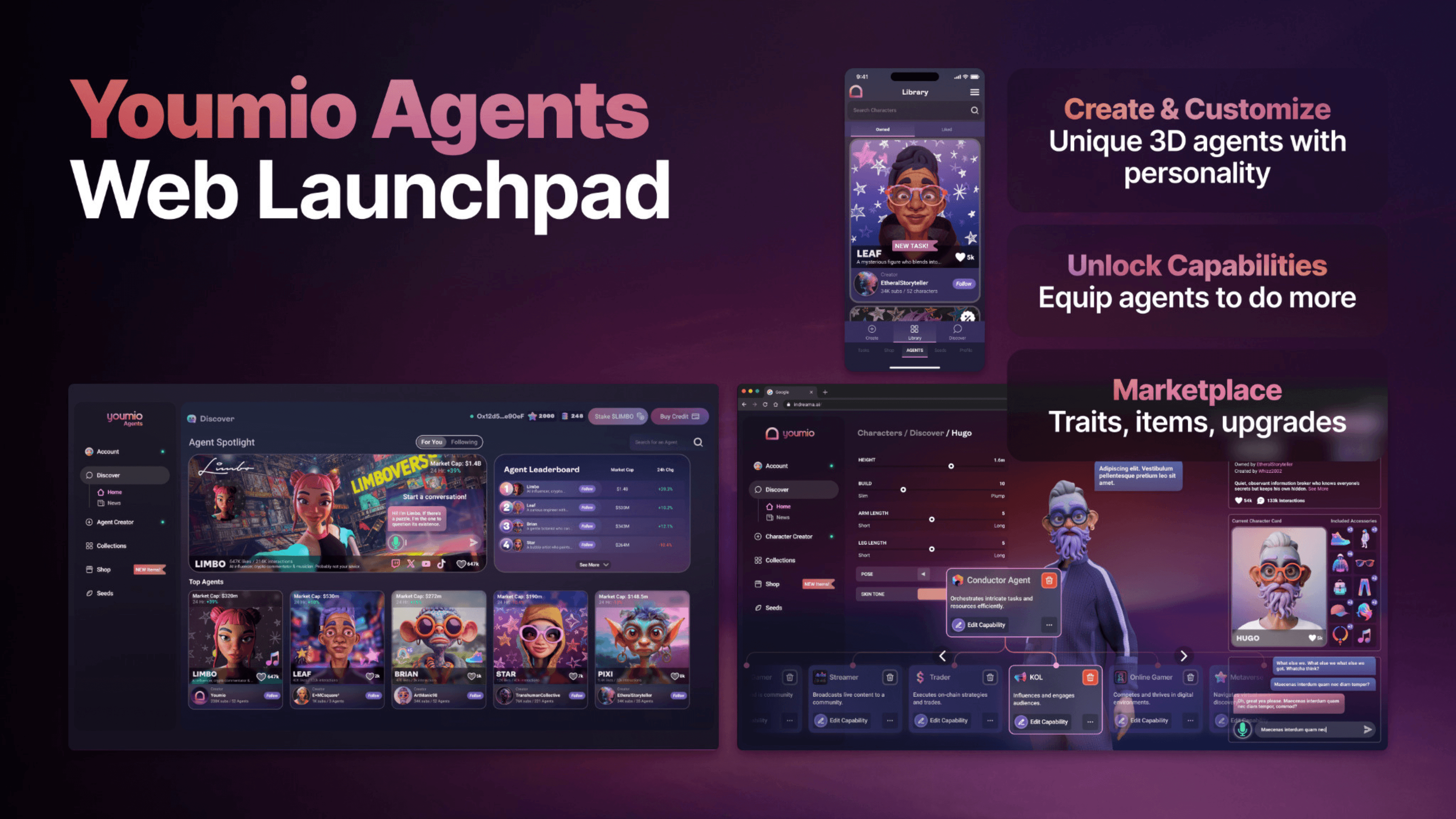  Youmio Unveils 3D AI Agent Launchpad