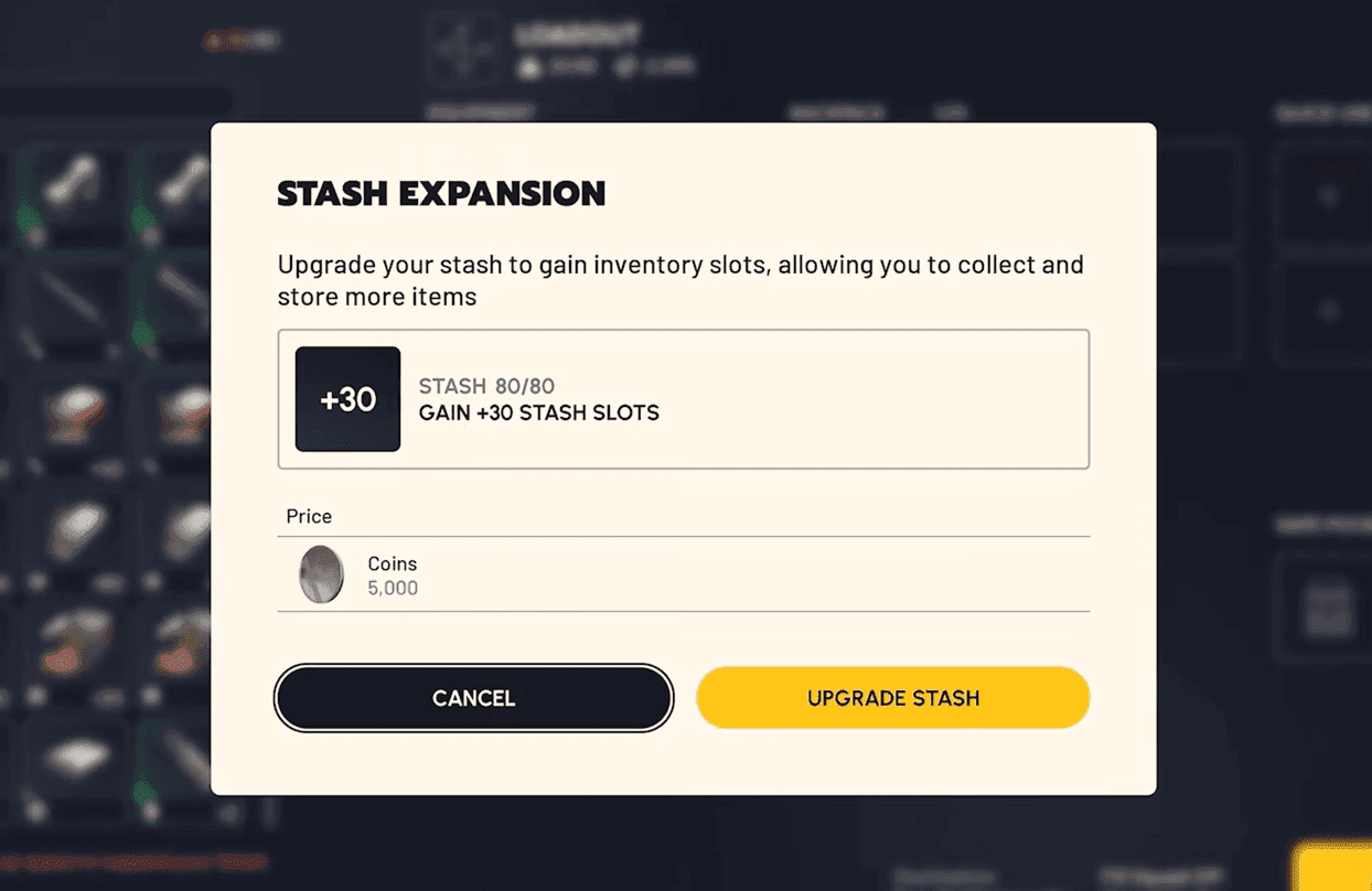 ARC Raiders stash — costs, slots ...