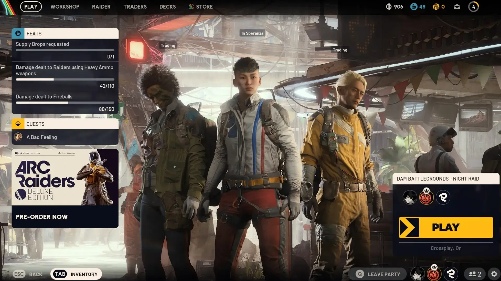 Squad trial coordination screen