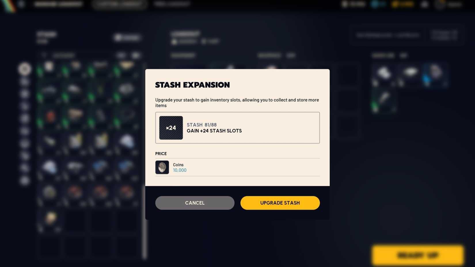 Increase Max Stash & Backpack Storage Space