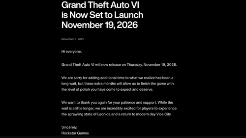 GTA 6 Adiado para Novembro de 2026 image