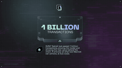 GUNZ Chain Hits One Billion Transactions image
