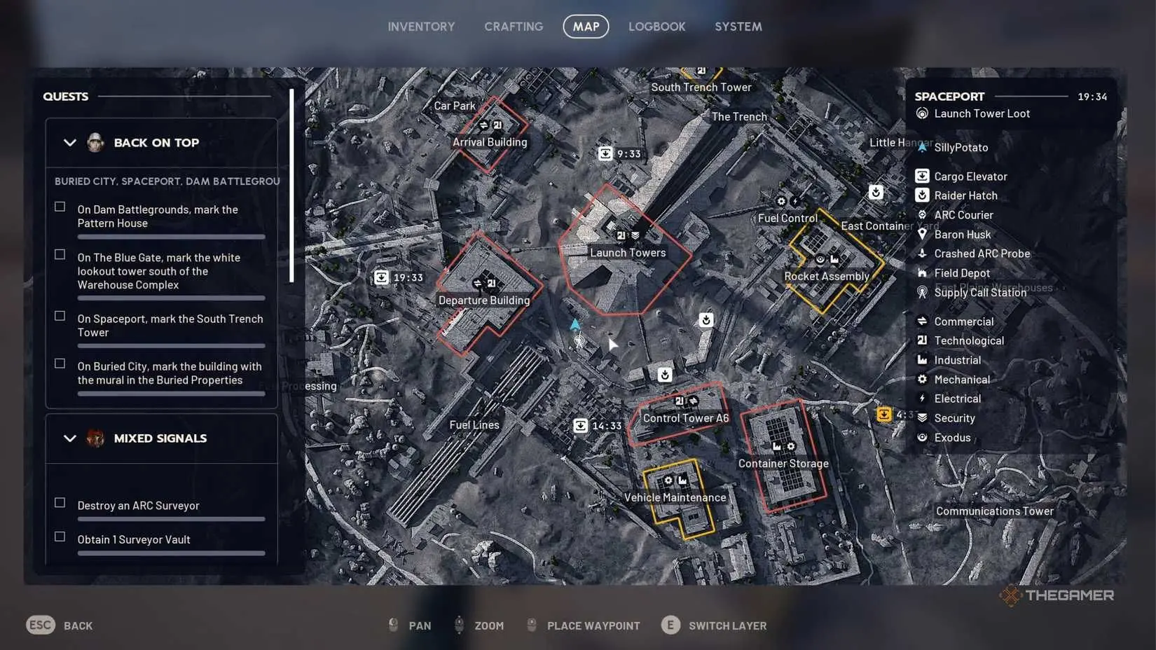 Southwest tunnel entrance point