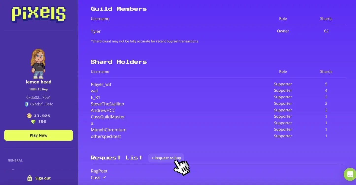 Join Player Guilds with Pixels' New Membership System