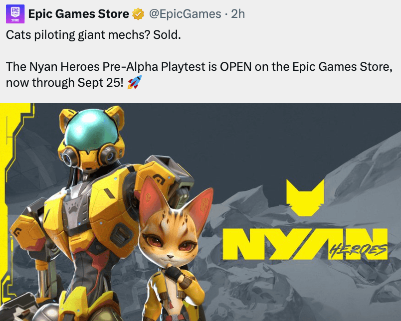 Nyan Heroes Pre-Alpha Playtest Now Live on Epic Games Store