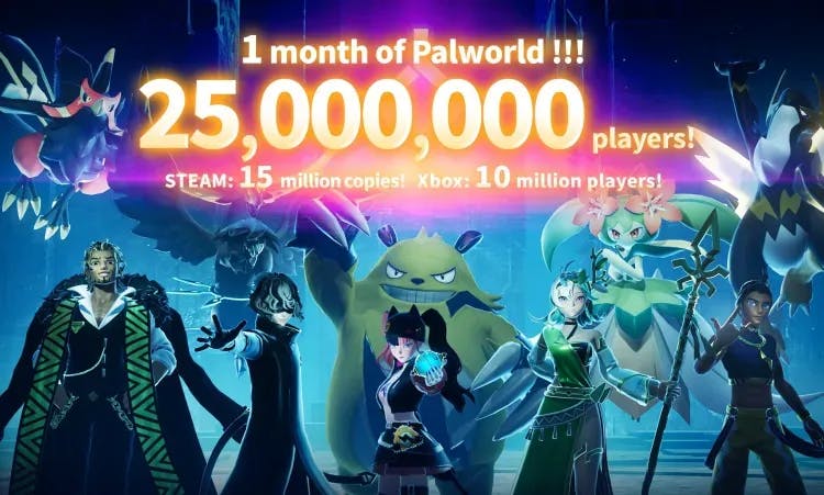 Pocketpair's Palworld Achieves 25 Million Players
