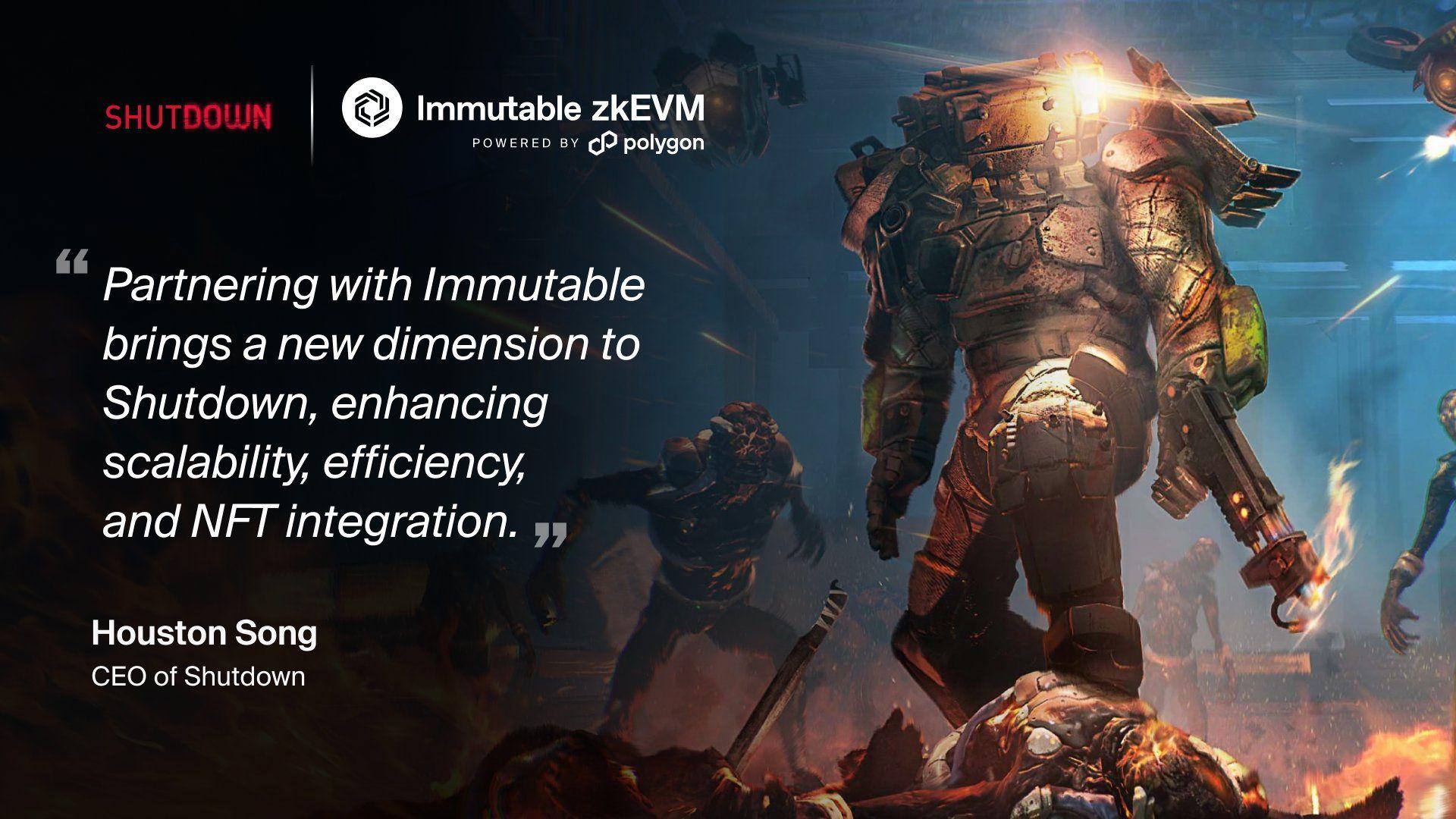 Rogue AI Shooter Game Shutdown Teams Up with Immutable 