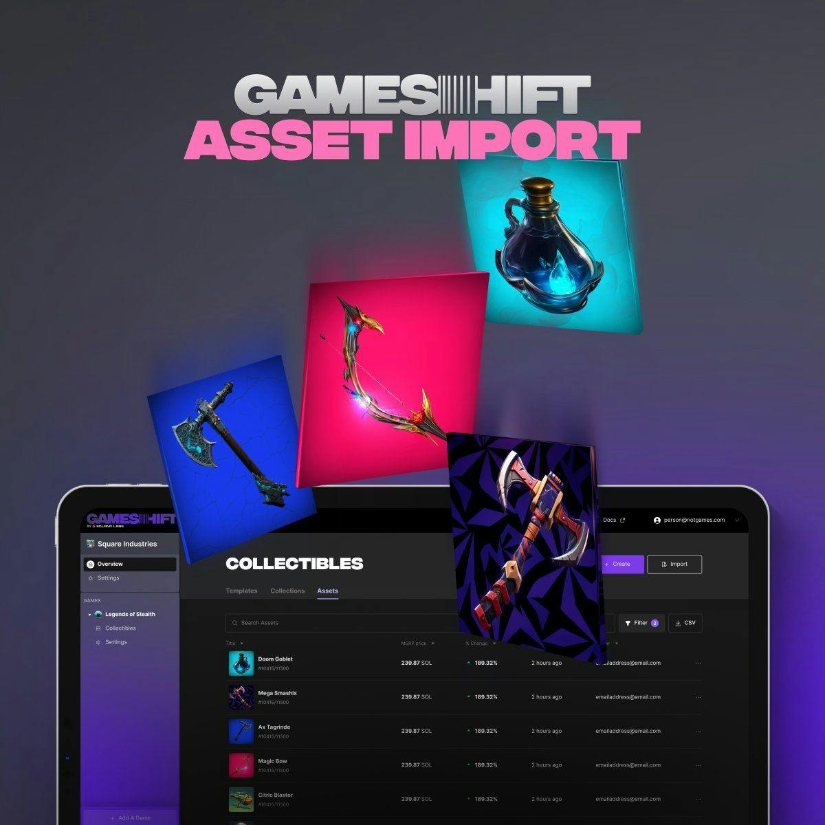 Solana gaming toolkit GameShift