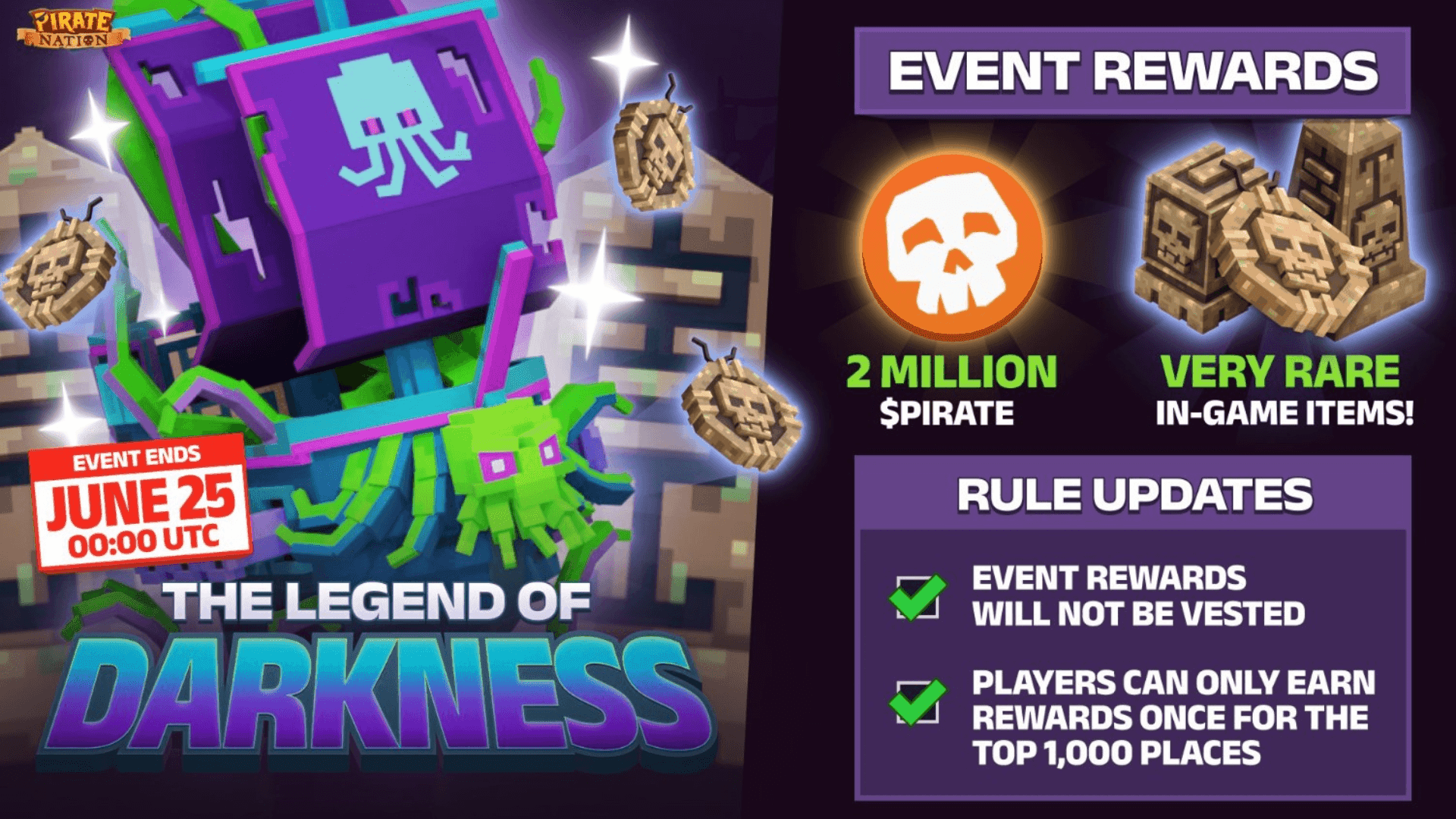 Pirate Nation Event Offers 2M $PIRATE Rewards