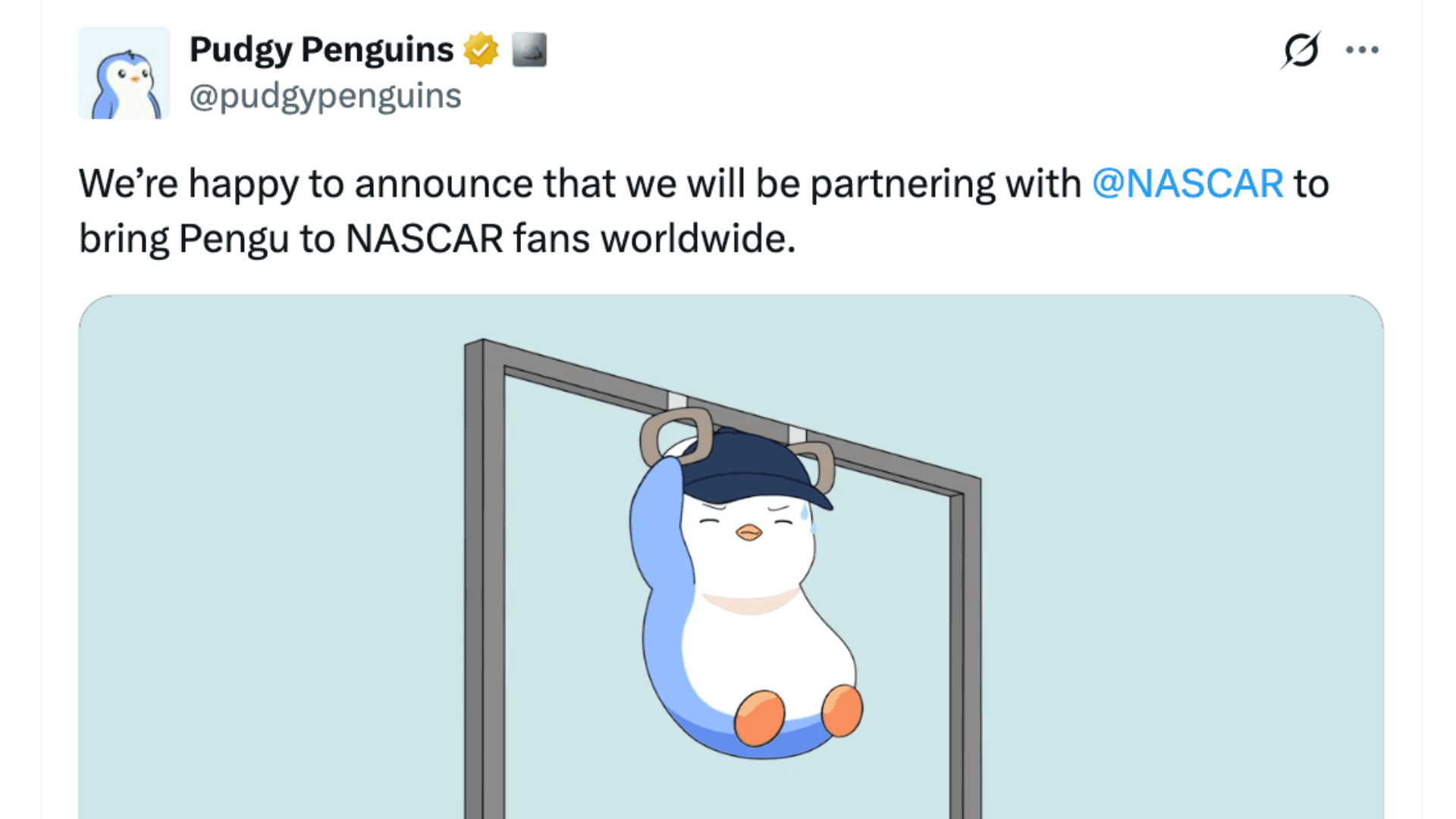 Pudgy Penguins Partners with NASCAR