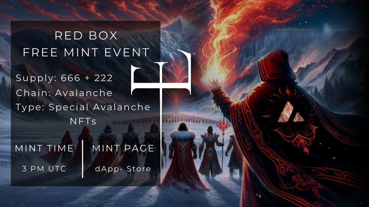 Eldarune Integration with Avalanche and Red Box Free Mint Event