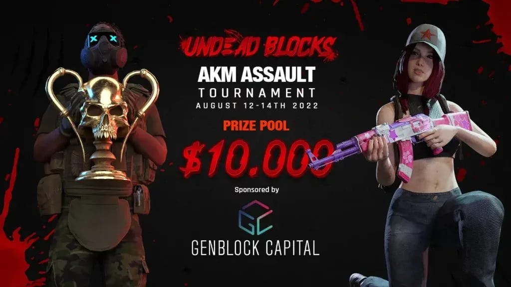 Undead Blocks $10K AKM Assault Tournament by Genblock Capital Scheduled for August 12th