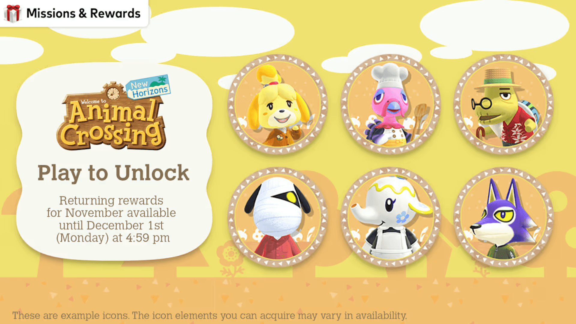 Animal Crossing: New Horizons Seasonal Rewards image
