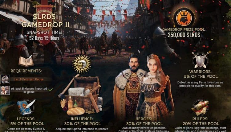 Blocklords Airdrops 300,000 $LRDS Tokens to Gamers image