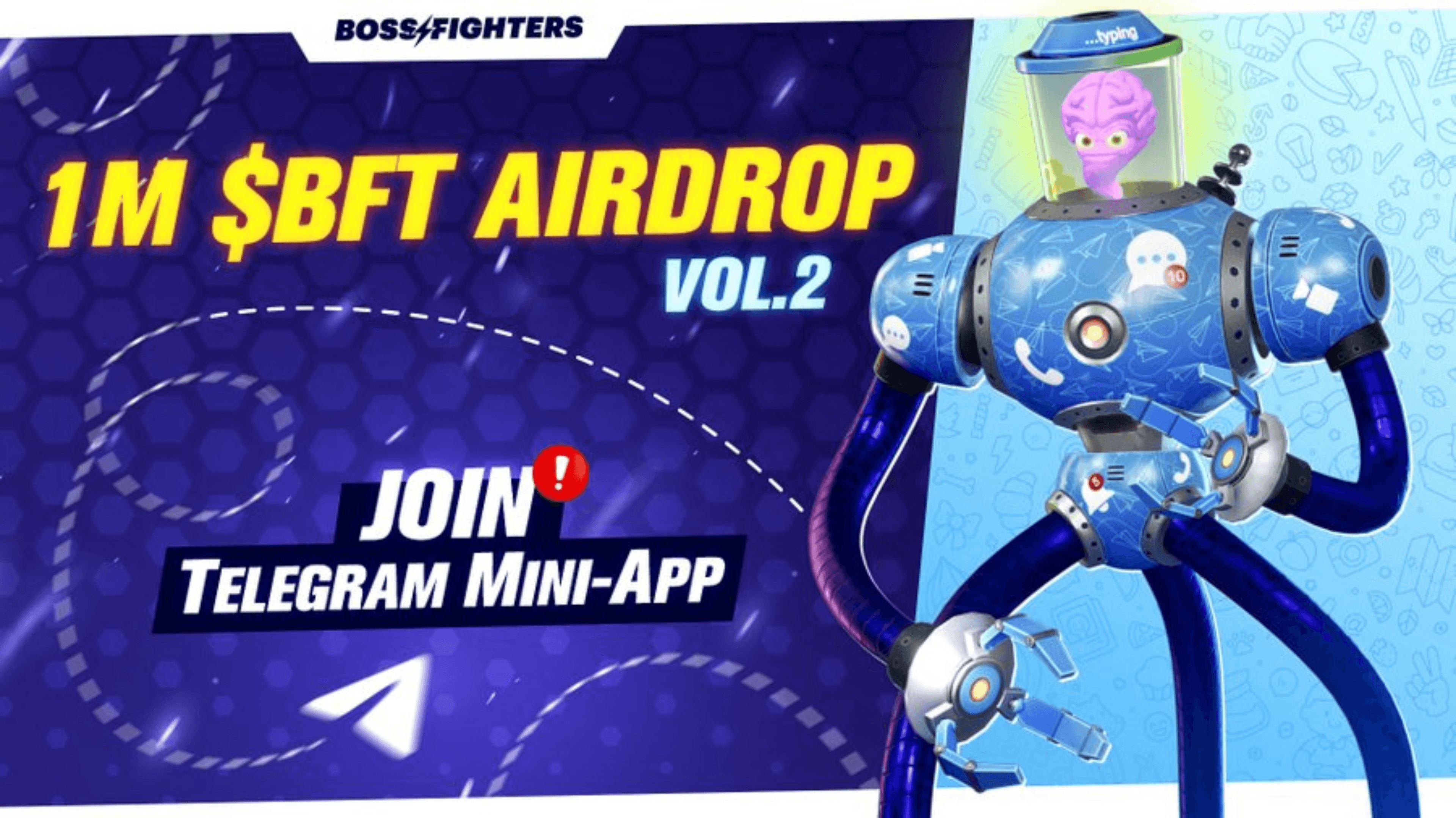Boss Fighters New Telegram App with 1M $BFT Airdrop image