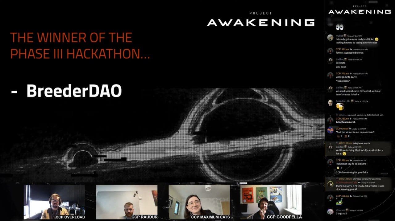 BreederDAO Wins Project Awakening Hackathon Hosted by CCP Games