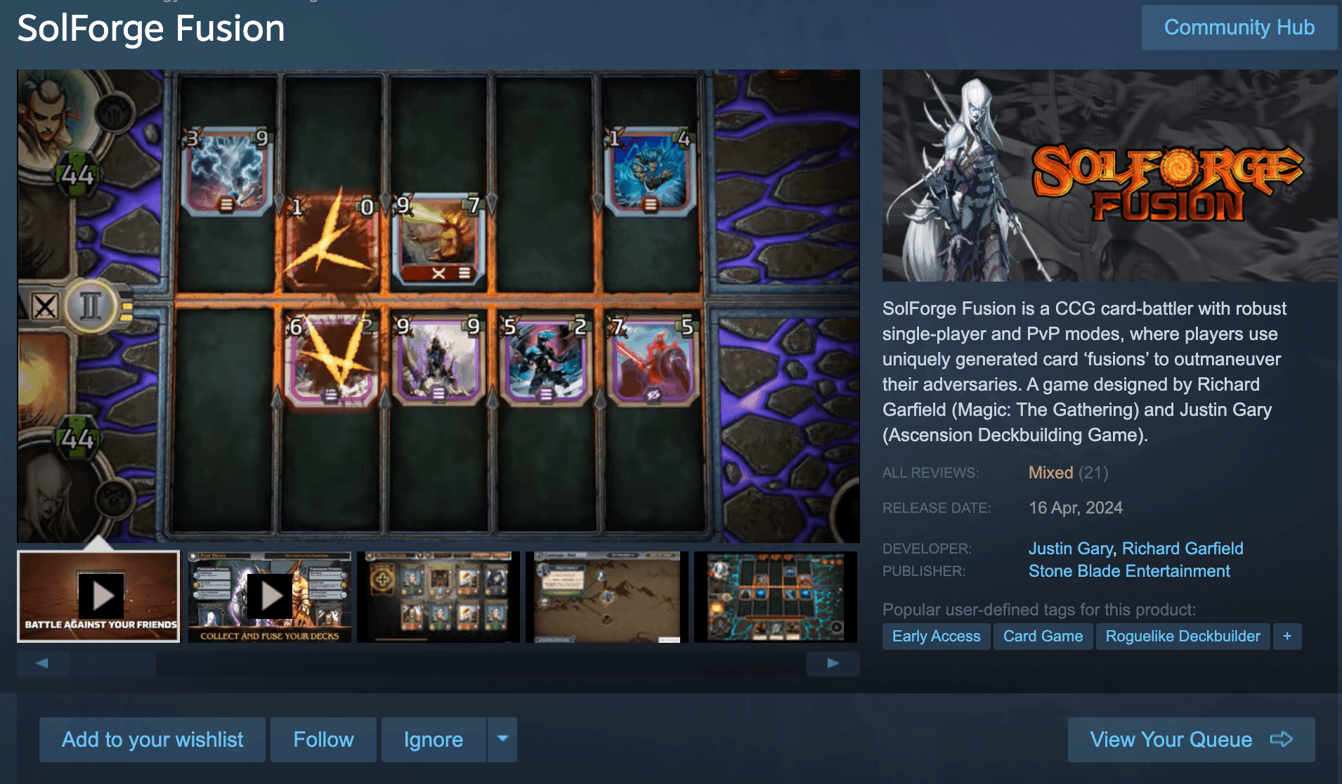 Collectible Deck-Builder SolForge Fusion Web3 Launch