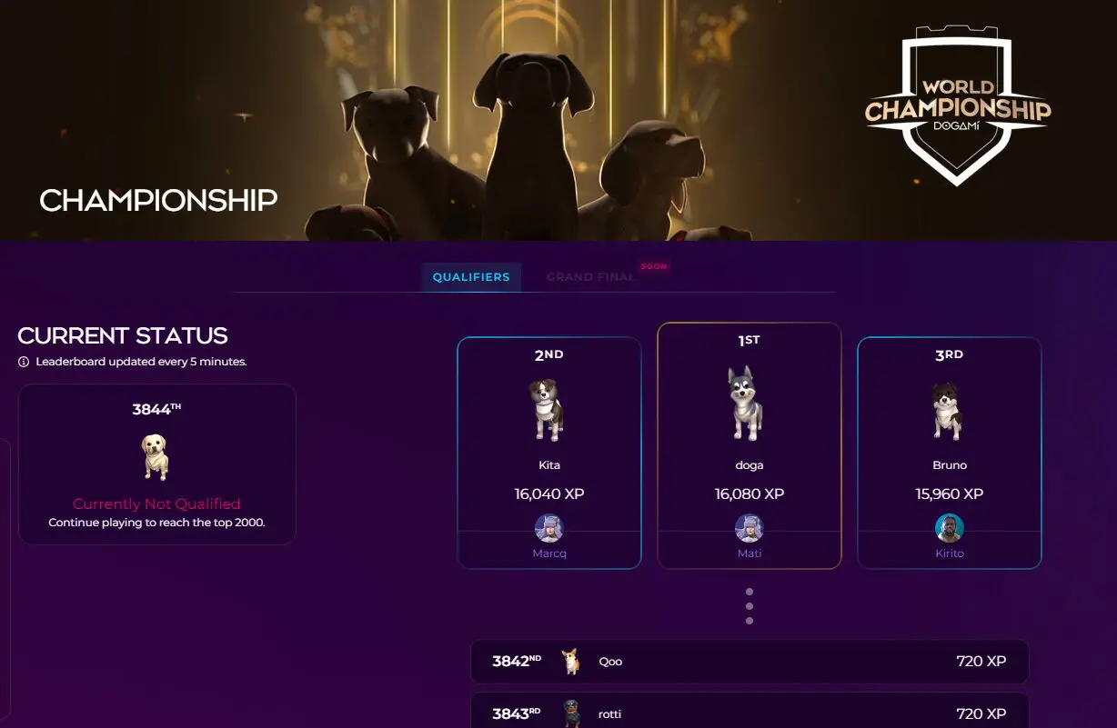 Dogami World Championship Play-to-Mint Event