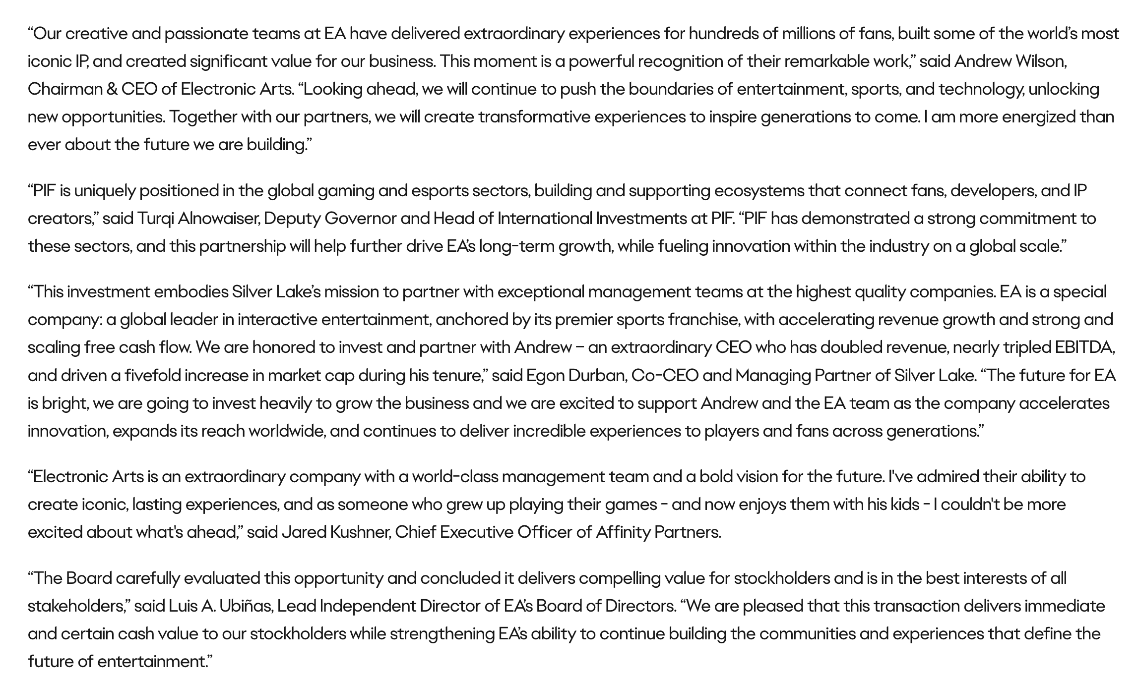 EA To Be Sold for $55 Billion