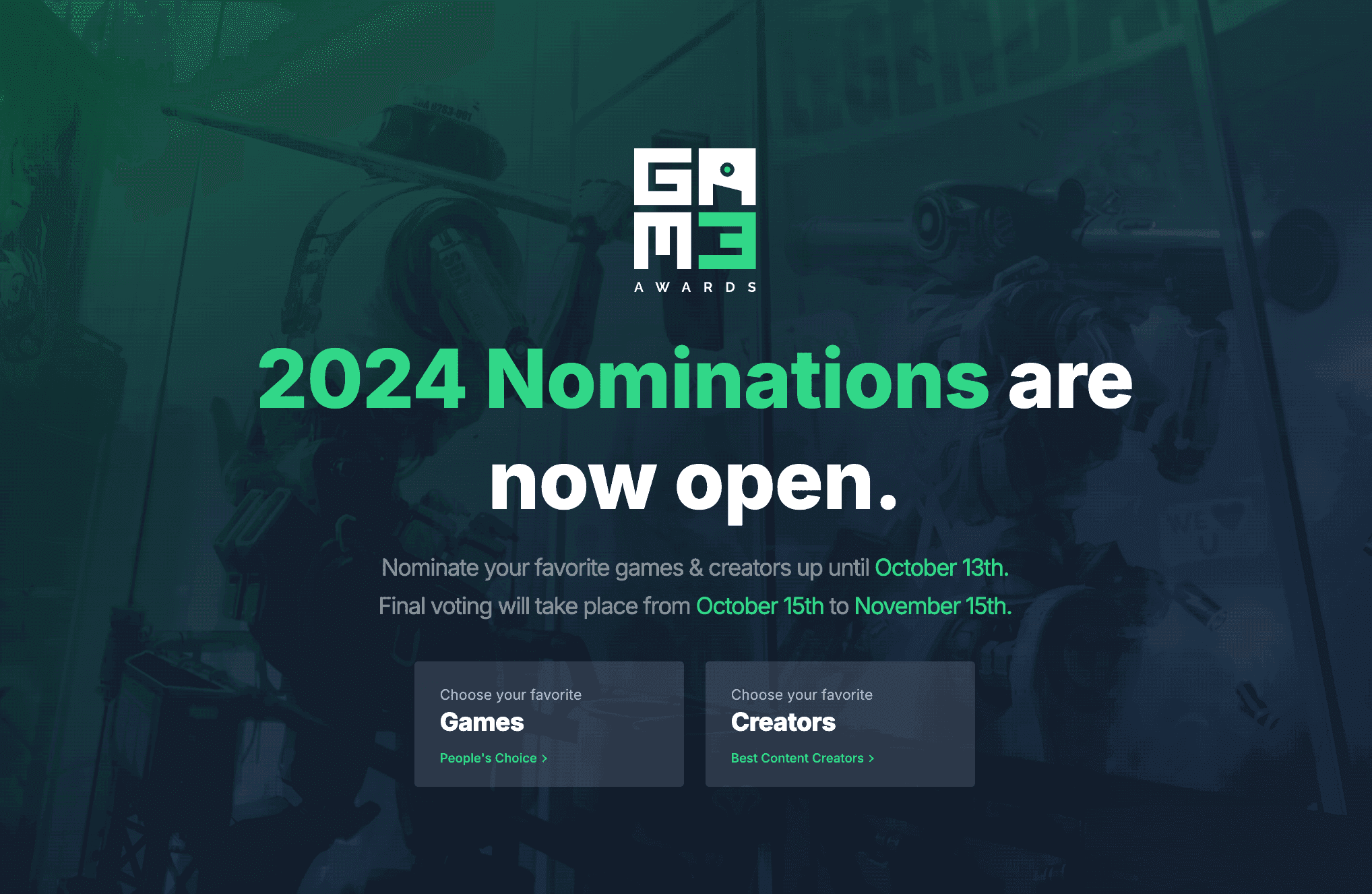 GAM3 Awards 2024: Final Shortlist Revealed for $5M Prize Pool