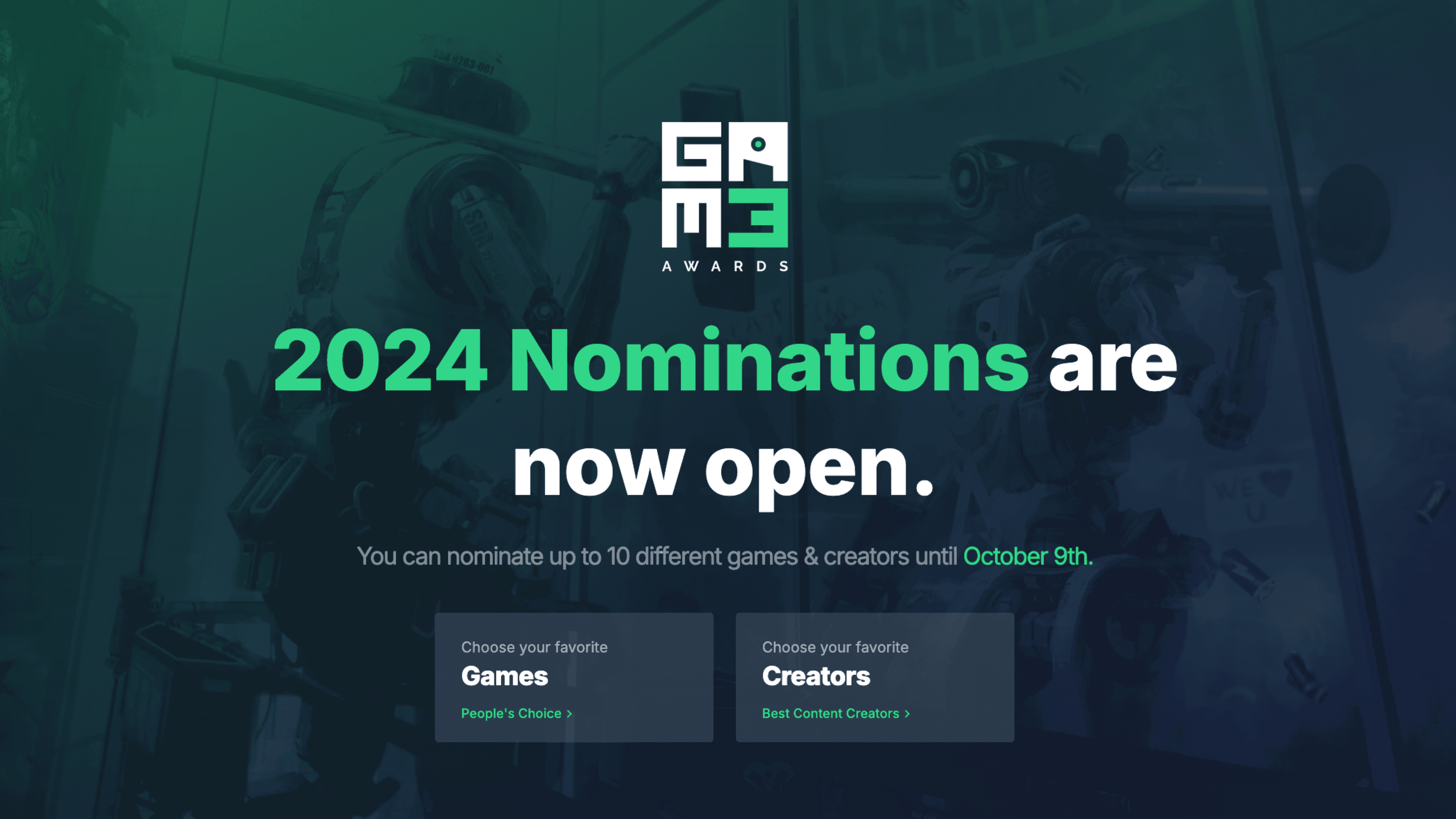 GAM3 Awards 2024 Nomination Process image