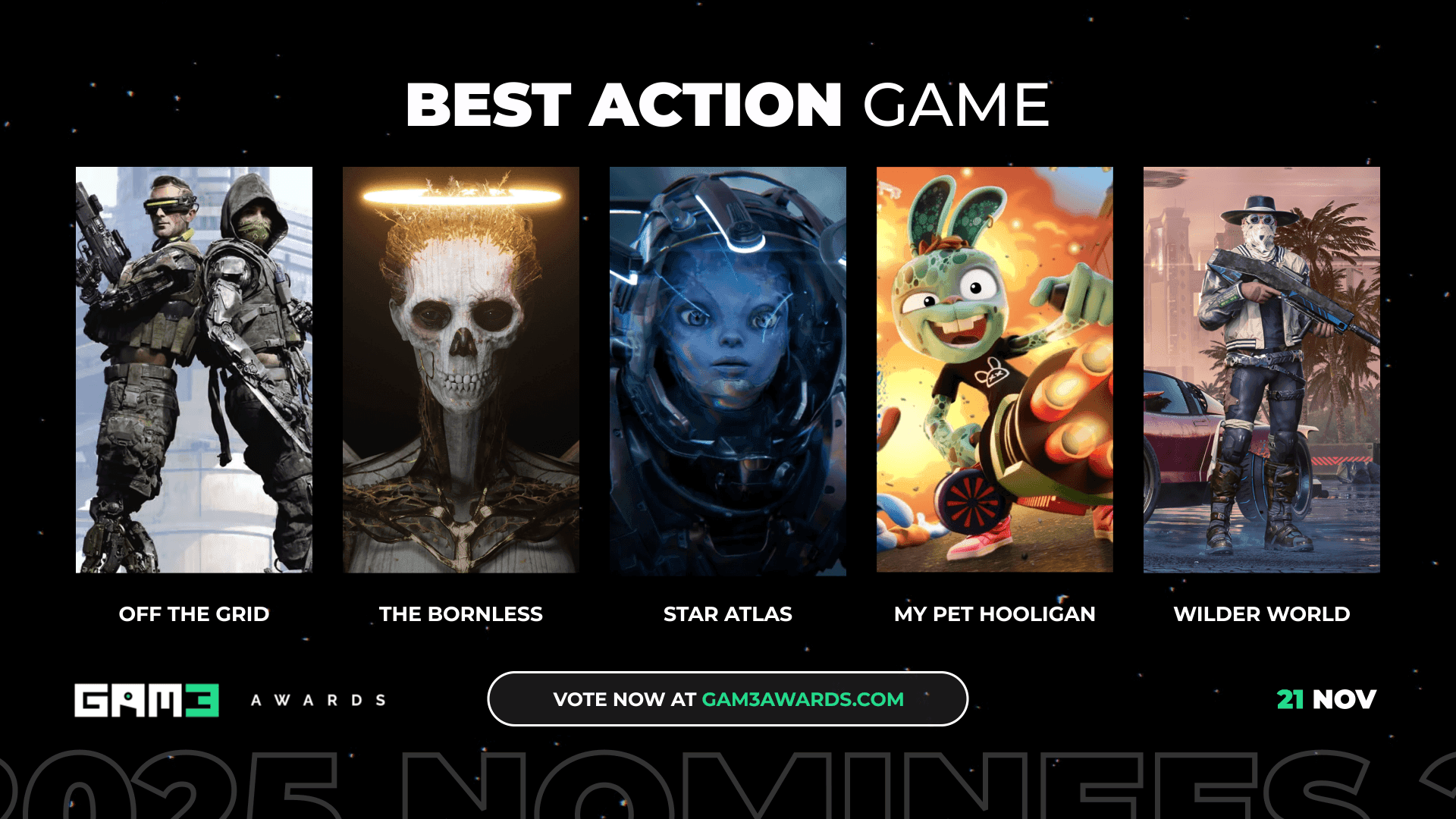 GAM3 Awards 2025 Best Action Nominees image