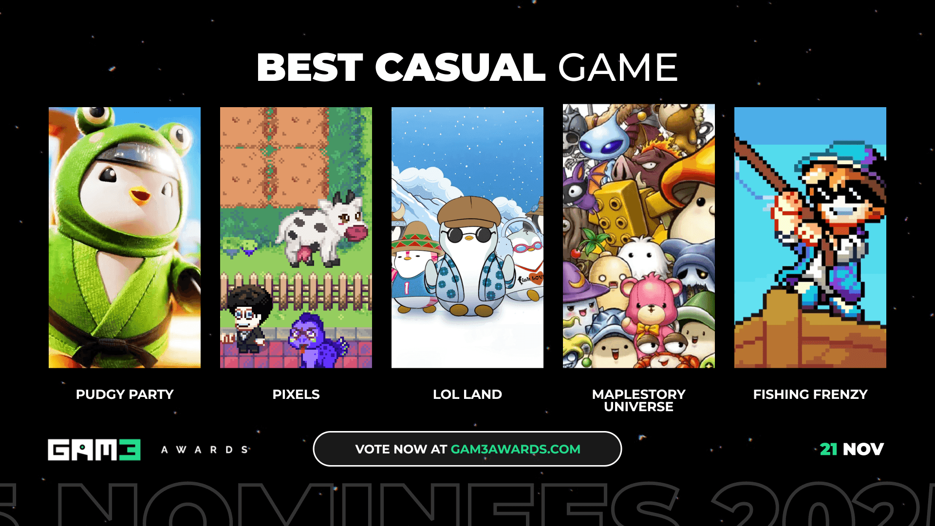 GAM3 Awards 2025 Best Casual Nominees image